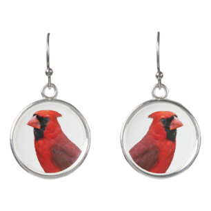 Cardinal Earrings