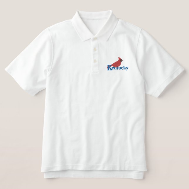 Cardinal Embroidered Polo Shirt (Design Front)