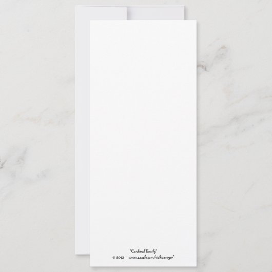 Cardinal Family flat card (Back)