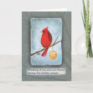 Cardinal First Christmas after Death Sympathy Card