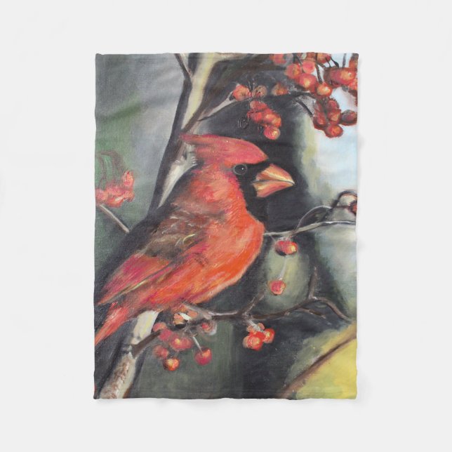 Cardinal Fleece Blanket (Front)