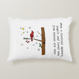 Cardinal from heaven angel Accent Pillow