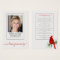 Cardinal Funeral Memorial Photo Prayer Card