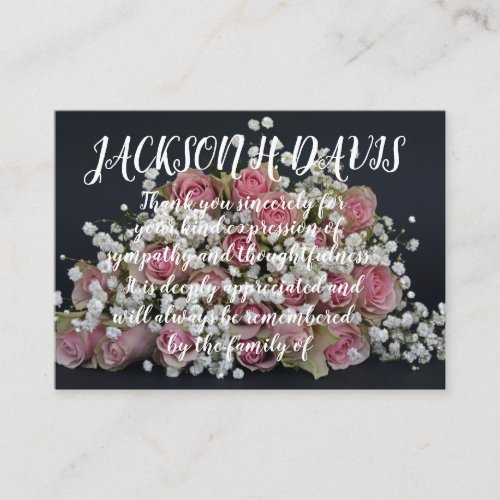 Cardinal Funeral Thank You Note Card