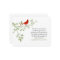 Cardinal Funeral Thank You Note Card Red Bird