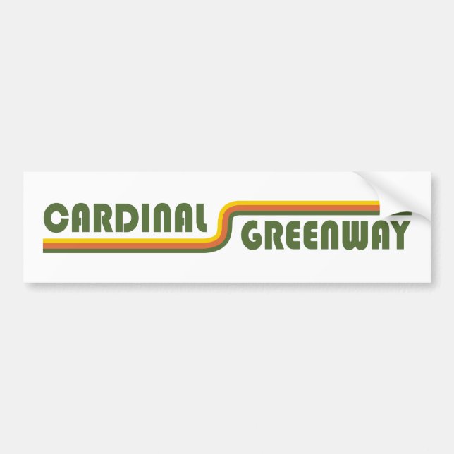 Cardinal Greenway Indiana Bumper Sticker (Front)