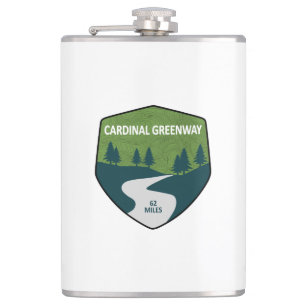 Cardinal Greenway Indiana Flask