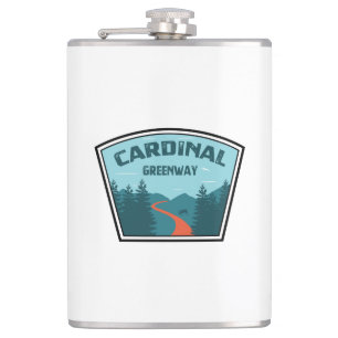 Cardinal Greenway Indiana Flask