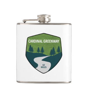 Cardinal Greenway Indiana Flask