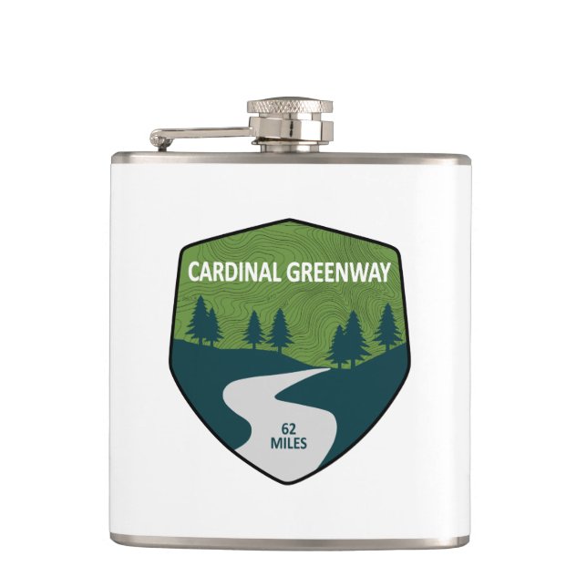 Cardinal Greenway Indiana Flask (Front)