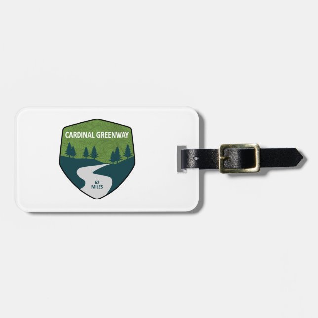 Cardinal Greenway Indiana Luggage Tag (Front Horizontal)