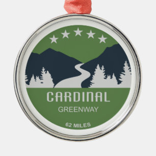 Cardinal Greenway Indiana Metal Ornament
