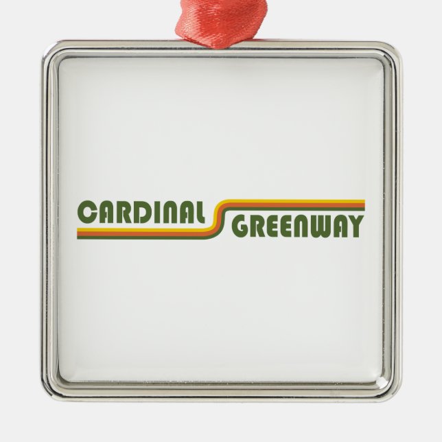 Cardinal Greenway Indiana Metal Ornament (Front)