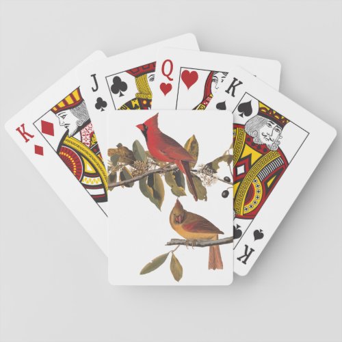 Cardinal Grosbeak Audubon Birds of America Vintage Poker Cards