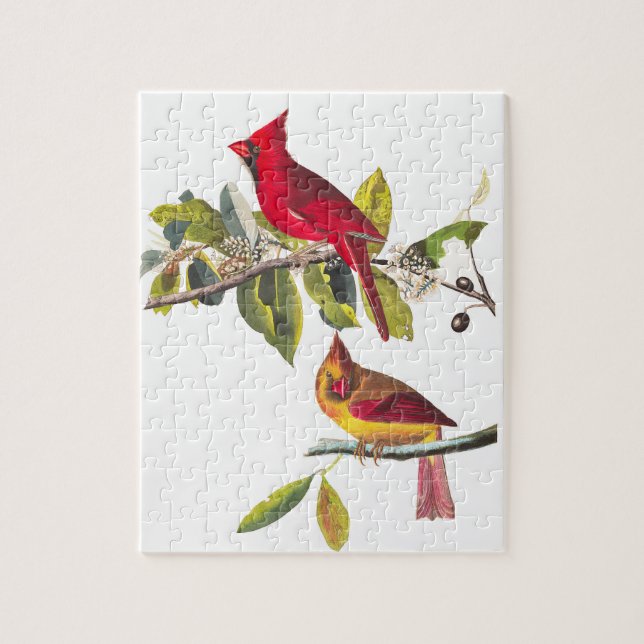 Cardinal Grosbeak by John James Audubon Jigsaw Puzzle (Vertical)