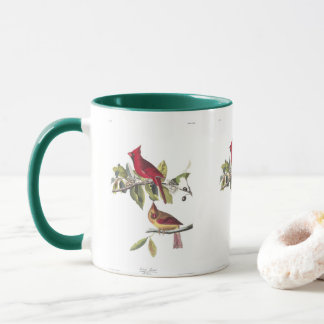 Cardinal Grosbeak by John James Audubon Mug