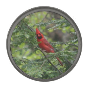 Cardinal gunmetal finish lapel pin