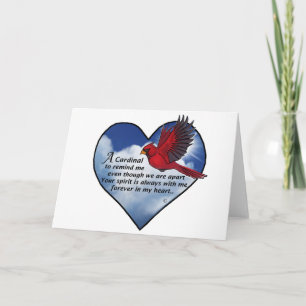 Cardinal Heart Poem Card