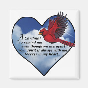 Cardinal Heart Poem Magnet
