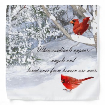 Cardinal Heaven Message Bandanna by RenderlyYours at Zazzle