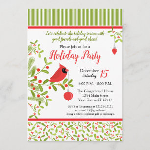 Cardinal Holiday Party Invitation