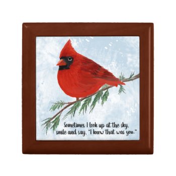Cardinal Holiday Remembrance Gift Box by Mousefx at Zazzle