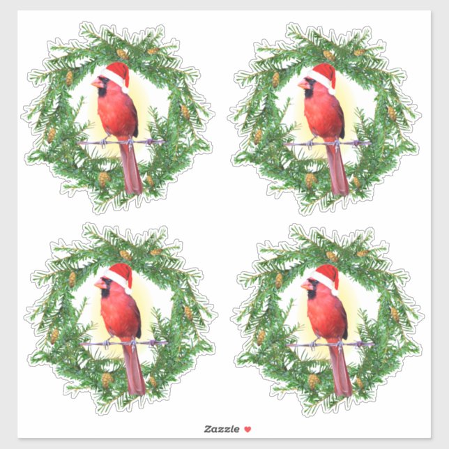 Cardinal Holiday Sticker (Sheet)