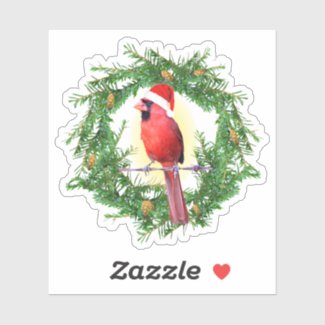 Cardinal Holiday Sticker