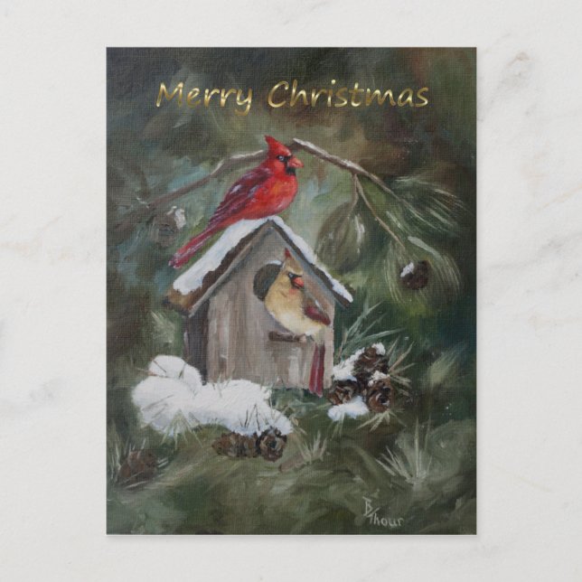 Cardinal Home Sweet Home Christmas Card (Front)