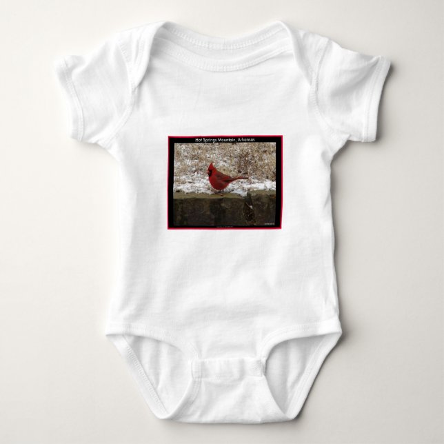 Cardinal Hot Springs Nat. Park Mountain AR Gifts Baby Bodysuit (Front)