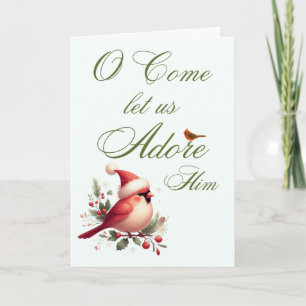 Cardinal Hymn Lyric Christmas Card