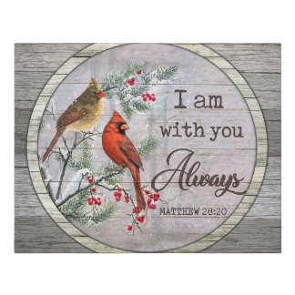 Cardinal I Am Always With You, Memorial Gift Faux Canvas Print