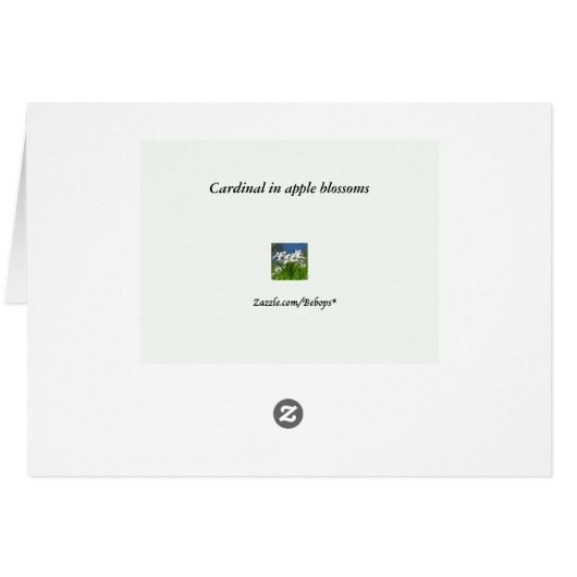 Cardinal in Apple Blossoms (Back Horizontal)