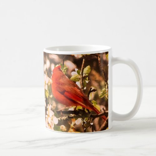 Cardinal in Apple Blossoms Coffee Mug