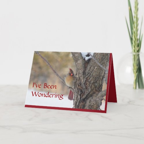 Cardinal in Ash tree_customize any attendant Card