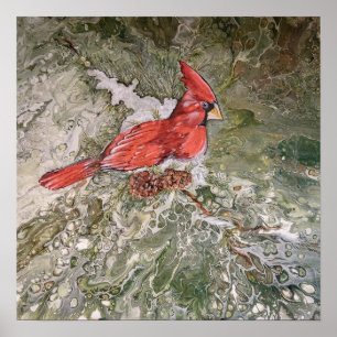Cardinal in Fir Tree Quality Print