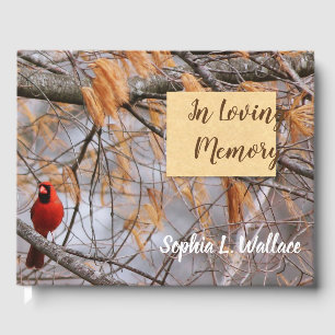 Cardinal In Loving Memory Guest Book