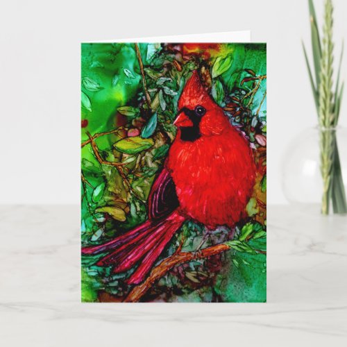 Cardinal In the Tree Card