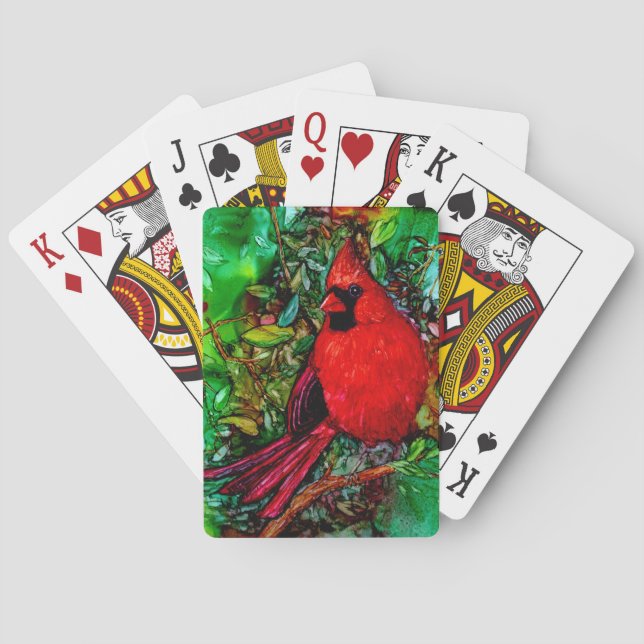 Cardinal In the Tree Poker Cards (Back)