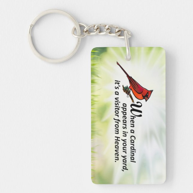 Cardinal in Your Yard Keychain (Front)