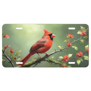 CARDINAL INDIANA STATE BIRD LICENSE PLATE