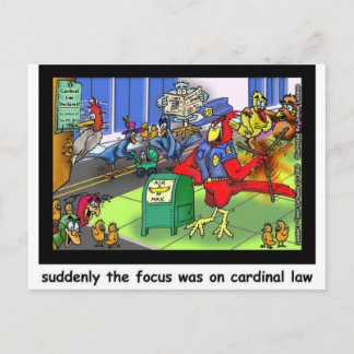 Cardinal Law Funny Law Cartoon Gifts & Collectible Postcard