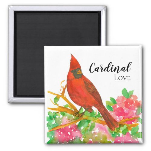 Cardinal Love Pink Rhododendron Flowers Magnet