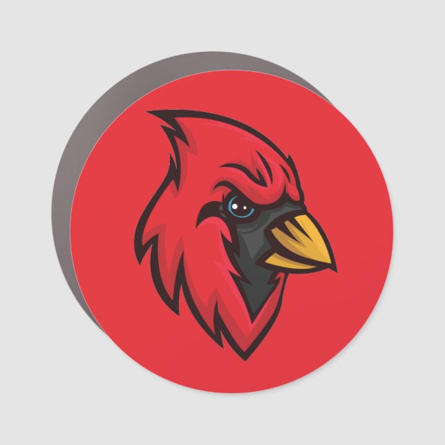 Cardinal Mascot Car Magnet (Front)