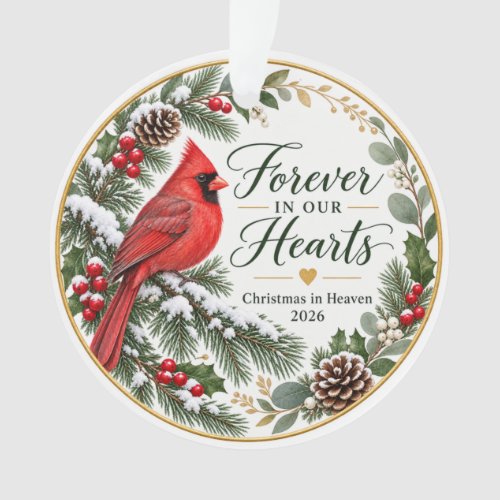 Cardinal Memorial Christmas Ornament 2026 | Foreve