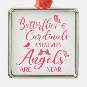 Cardinal Memorial Christmas Ornament Angels Near