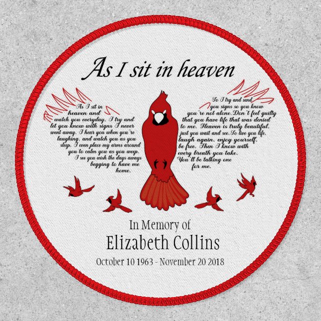 Cardinal Memorial Patch (Front)