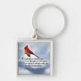 Cardinal Key Chain - A Cardinal is a visitor from Heaven – The