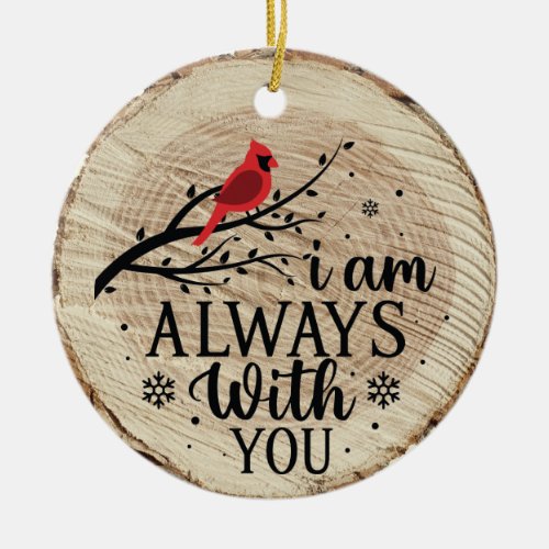 cardinal memory ornament bird I am always with you