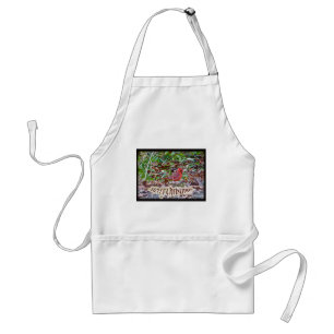 Cardinal Merry Christmas Items Adult Apron